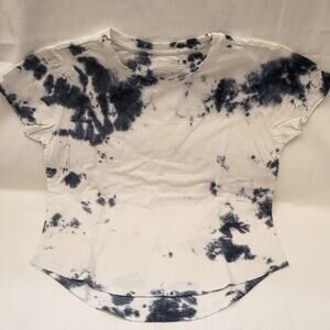 Zella Girl white & gray high low tie dye active top size L (10-12)